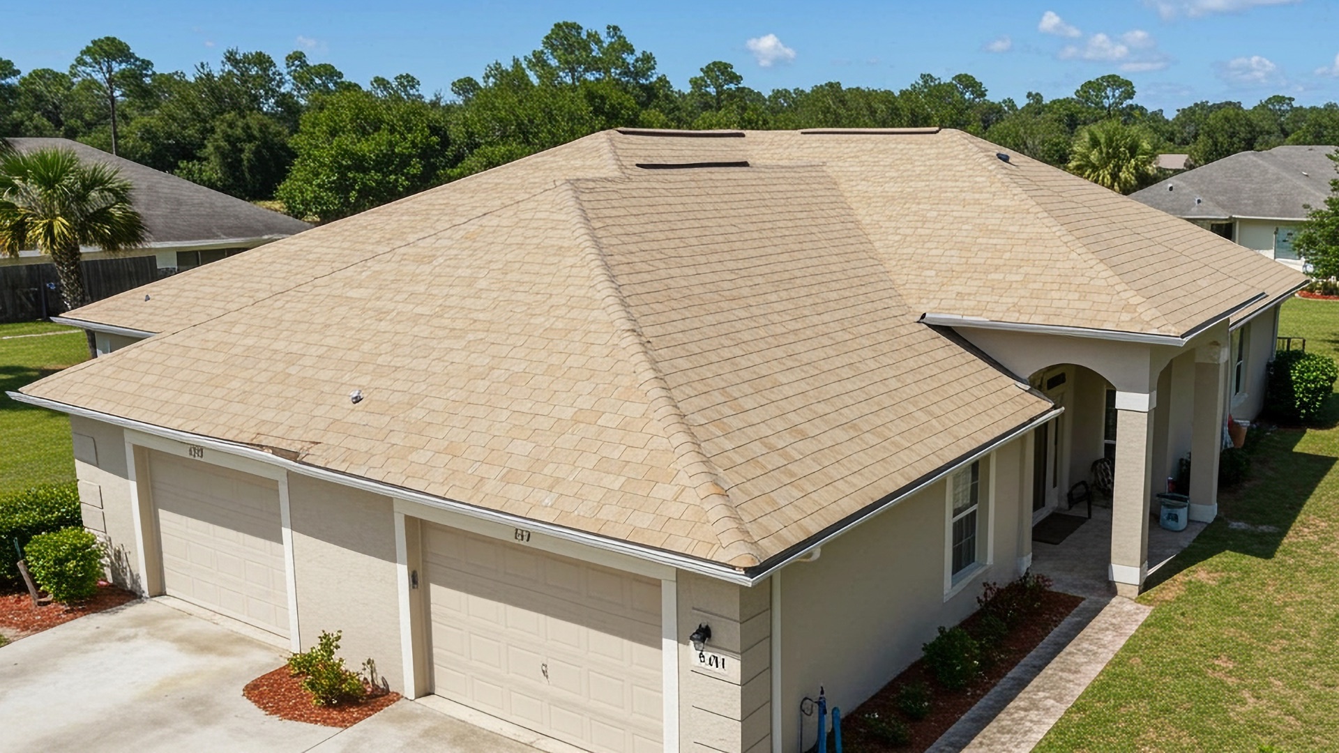 New architectural shingle roof after replacement by Full Strength — Jacksonville, FL