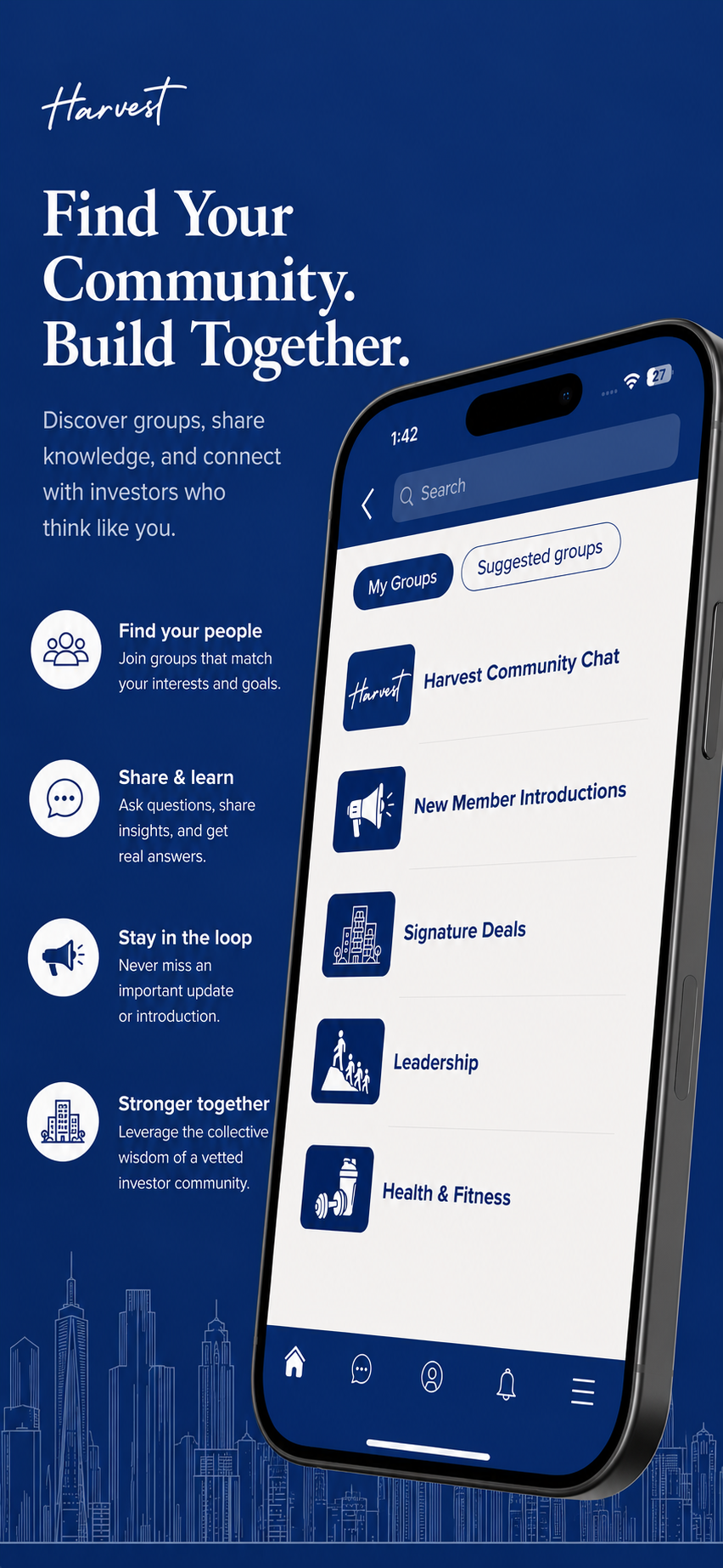 Harvest app groups