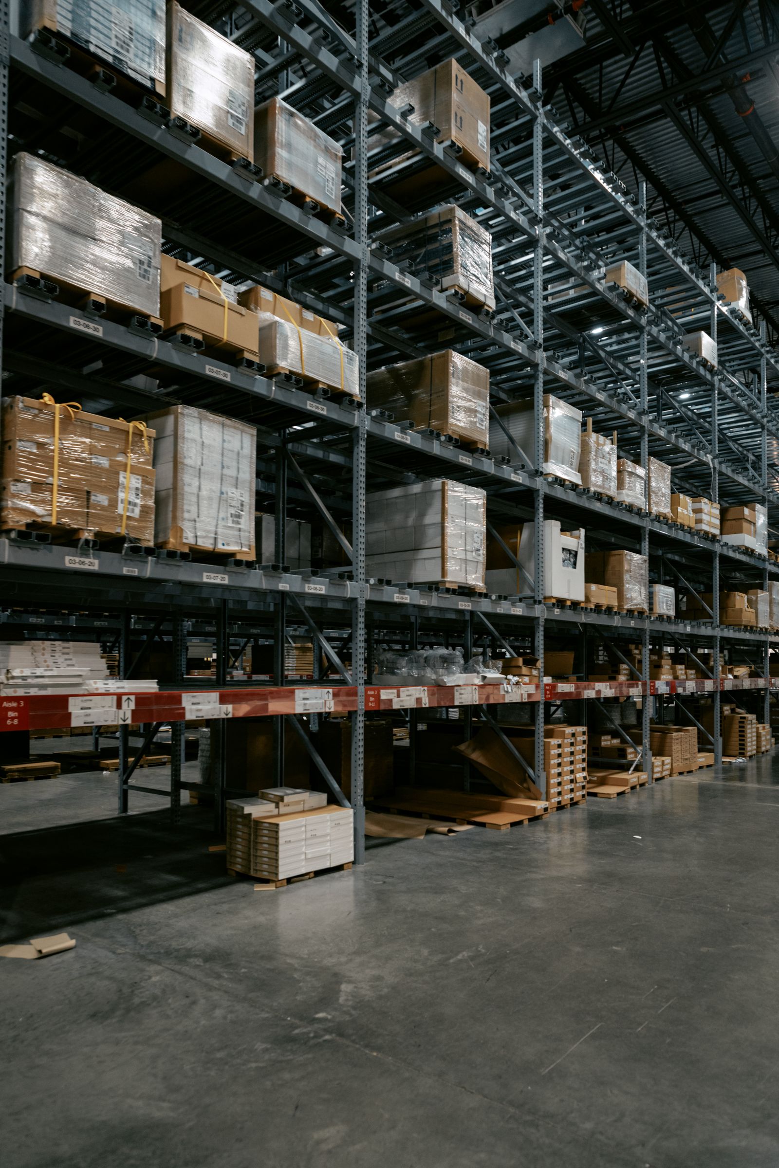 Warehouse shelving and inventory