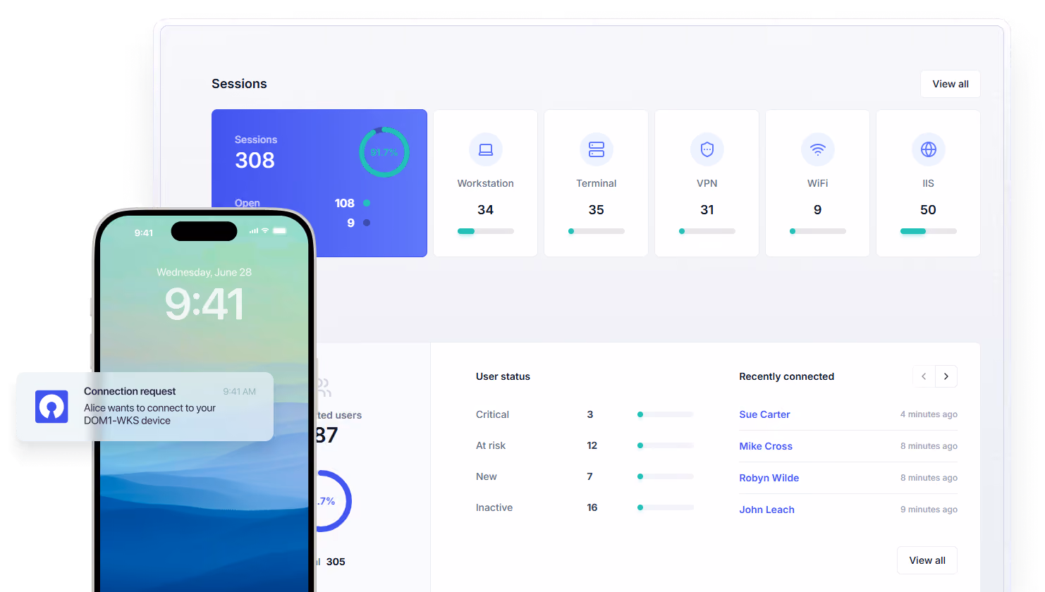 Two-factor authentication push app screenshot