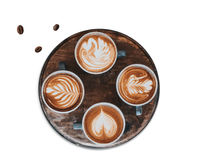 four cups of coffee