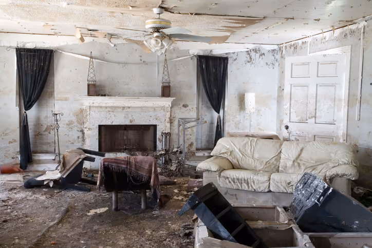 Cash buyers buy damaged houses.