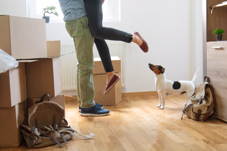Potential buyers who are celebrating about a possible new home.