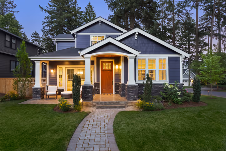 A beautiful blue home. Different ways to sell your home.