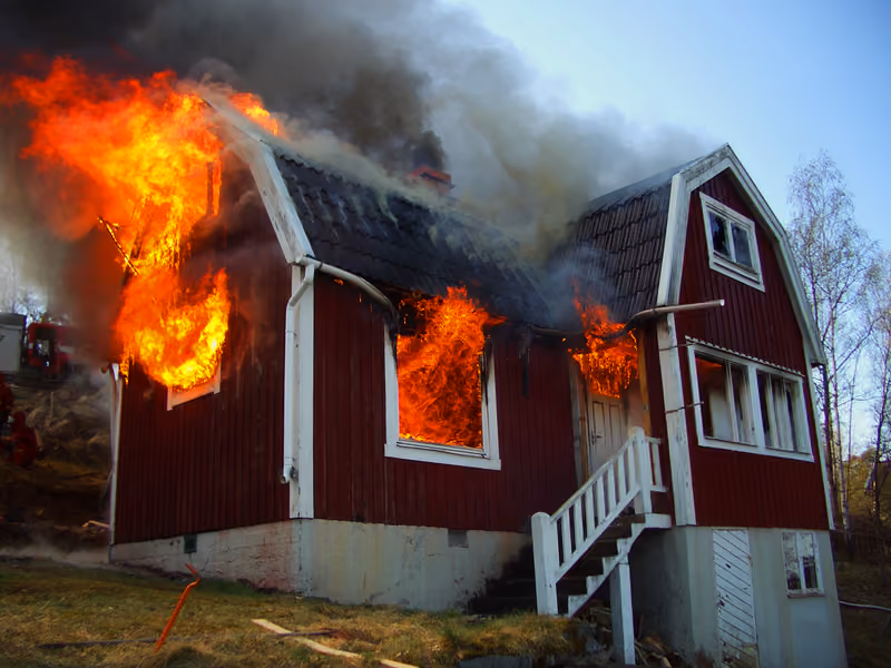 house on fire