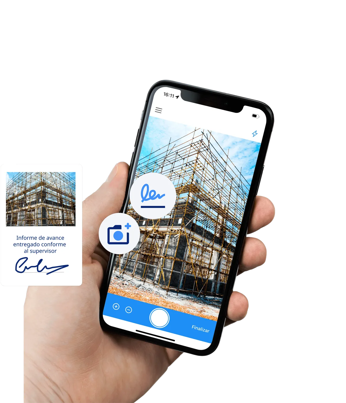 Plataforma DataScope con registros de obra