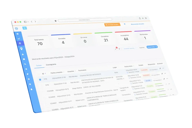 Firma electrónica de documentos en la app DataScope
