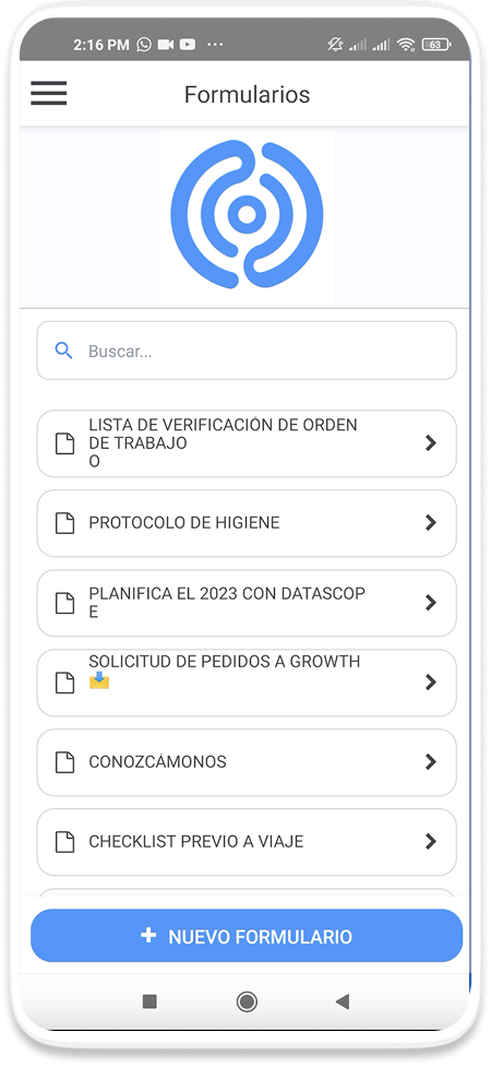 Mockup: Datos consolidados