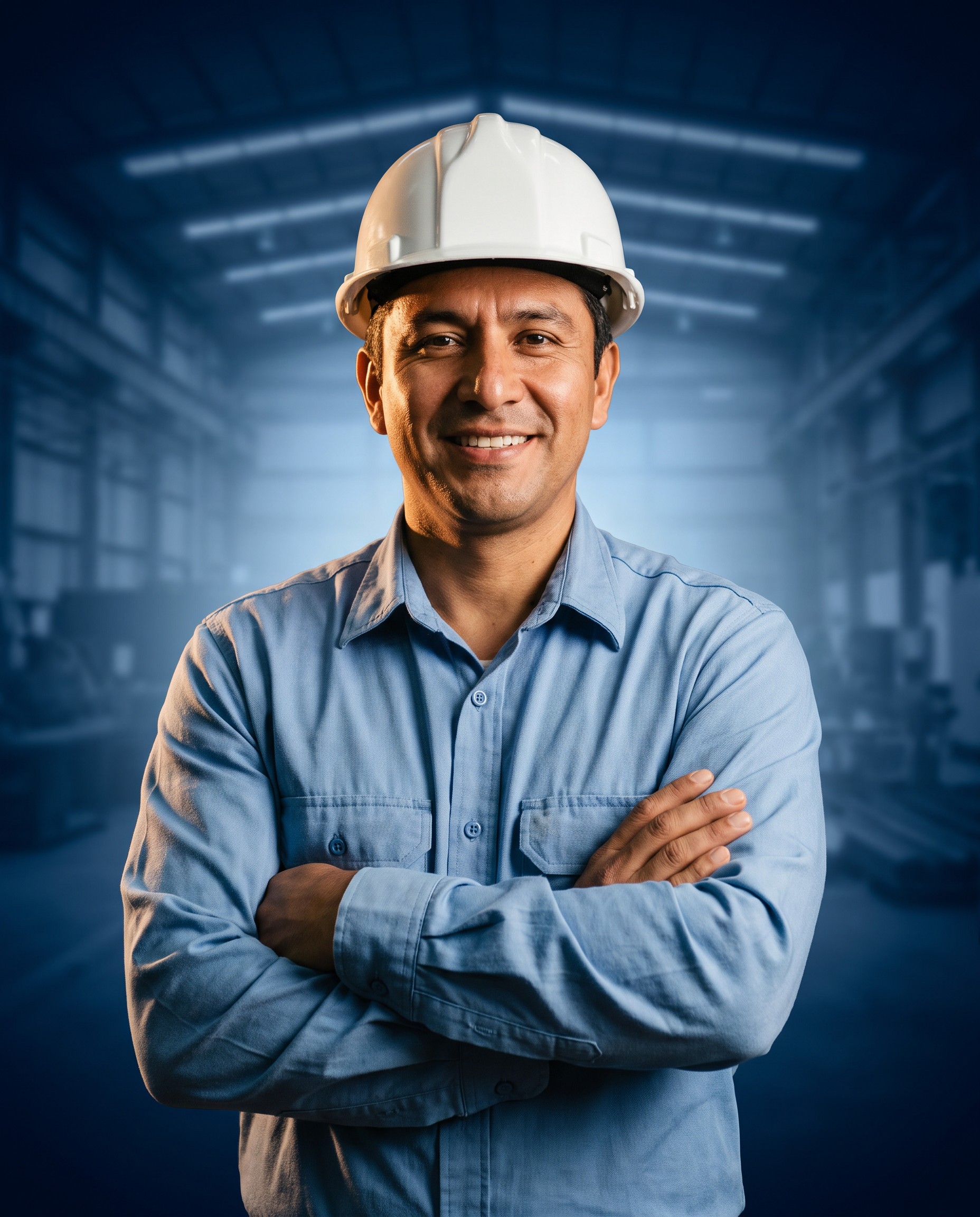 Jefe de Planta supervisando operaciones