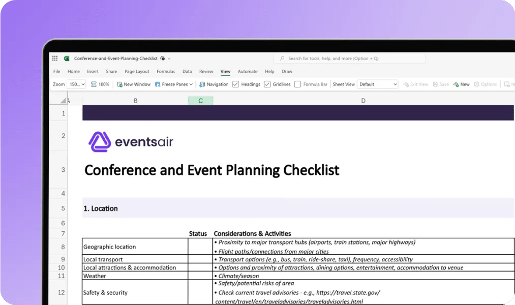 Event Planning Checklist