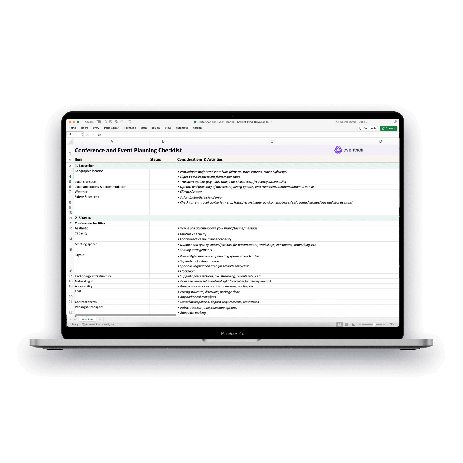 Event Planning Checklist cover