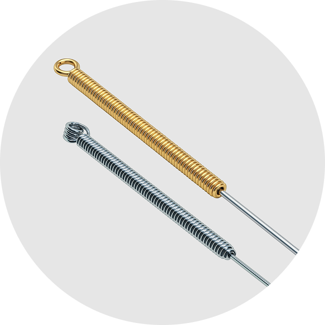 Akupunkturnadeln mit Gold- und Silberwendelgriff