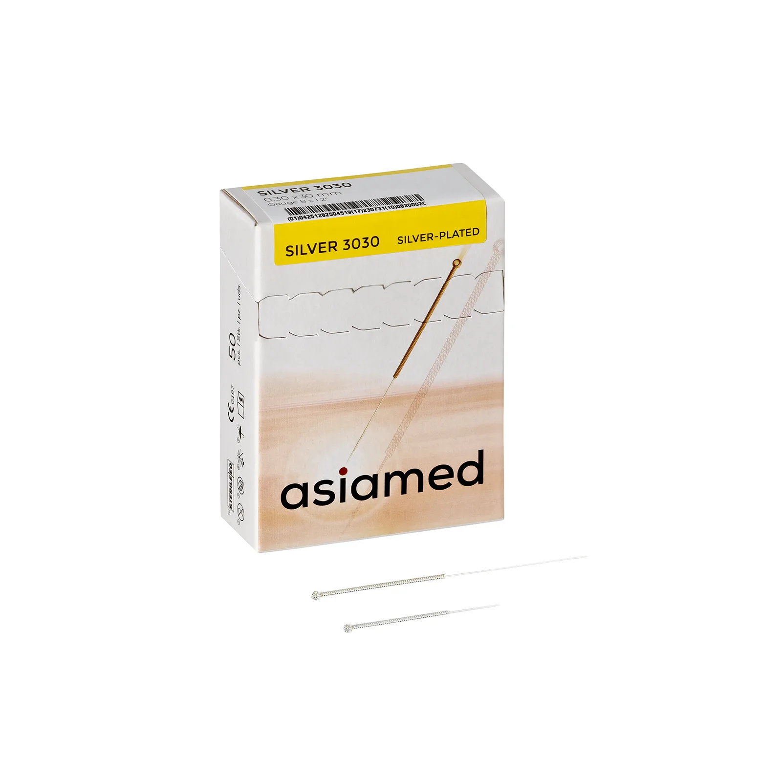 Verpackung asiamed Silver Akupunkturnadeln