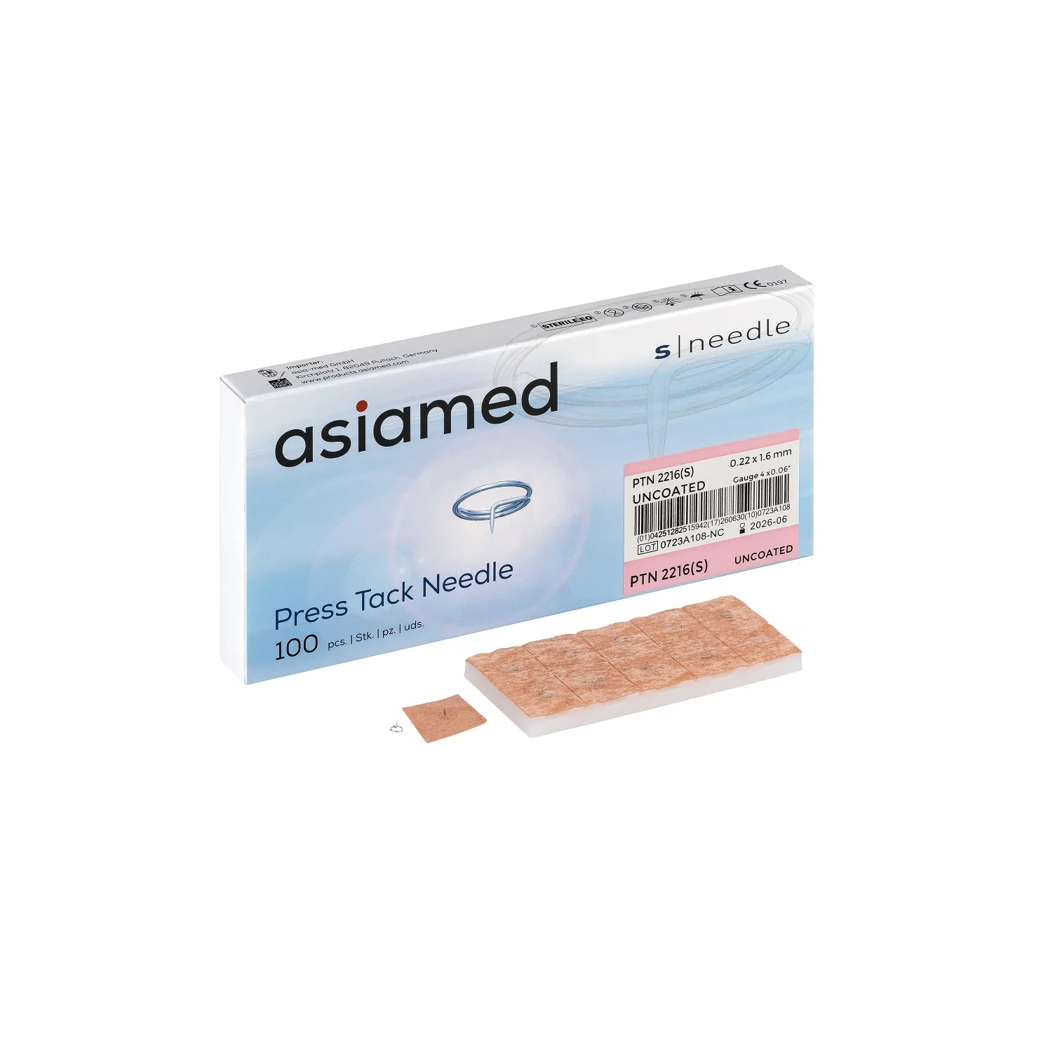 Verpackung asiamed Press Tack Dauernadeln