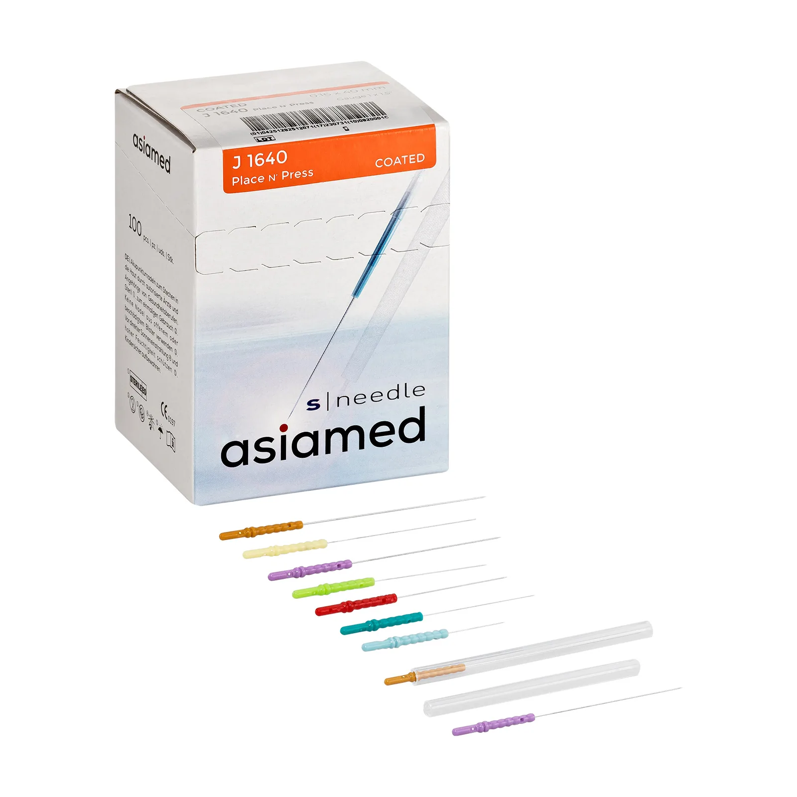 Verpackung asiamed s|needle J-Type Akupunkturnadeln