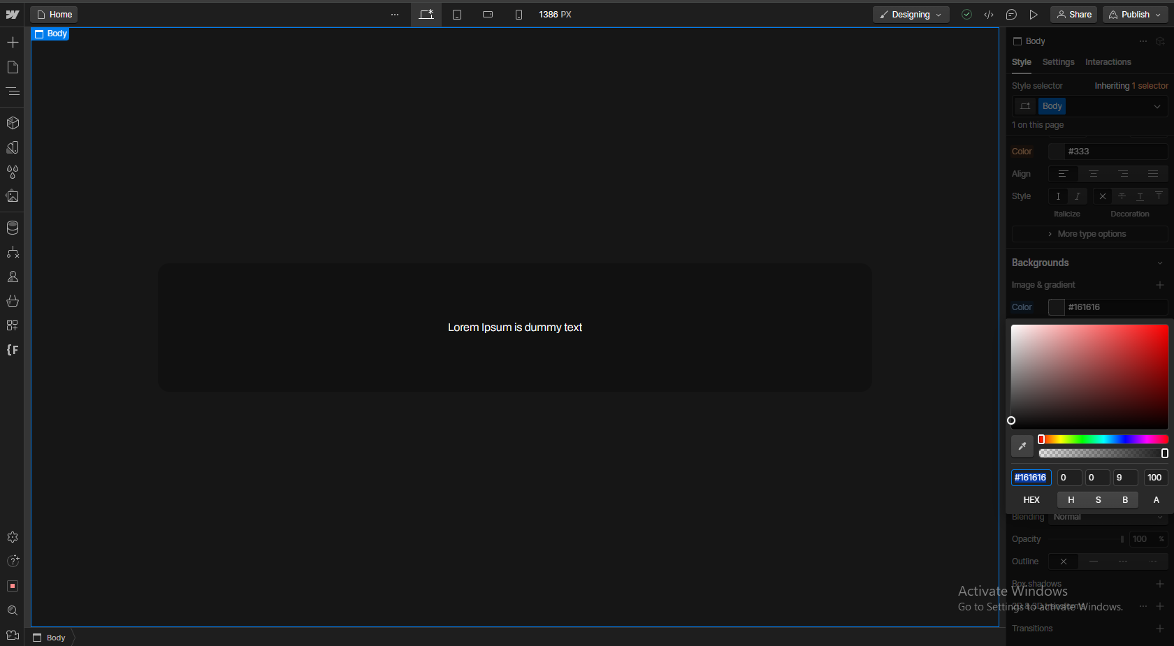 Webflow border gradient