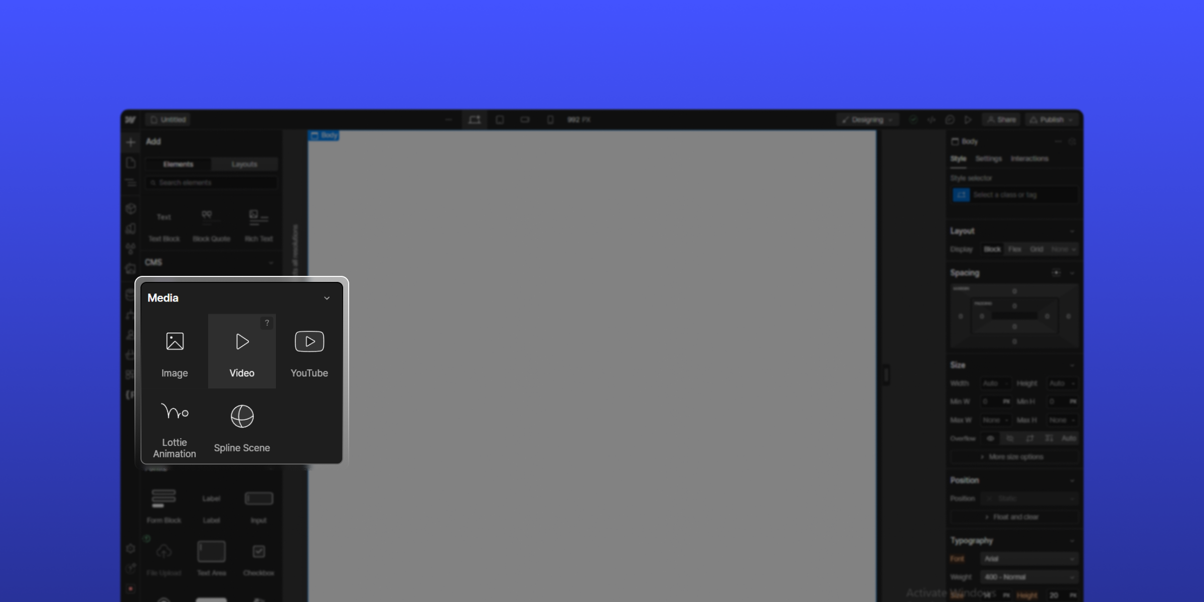 add video in webflow