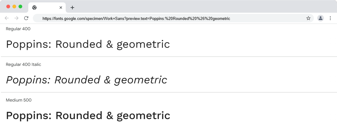 Poppins Fonts