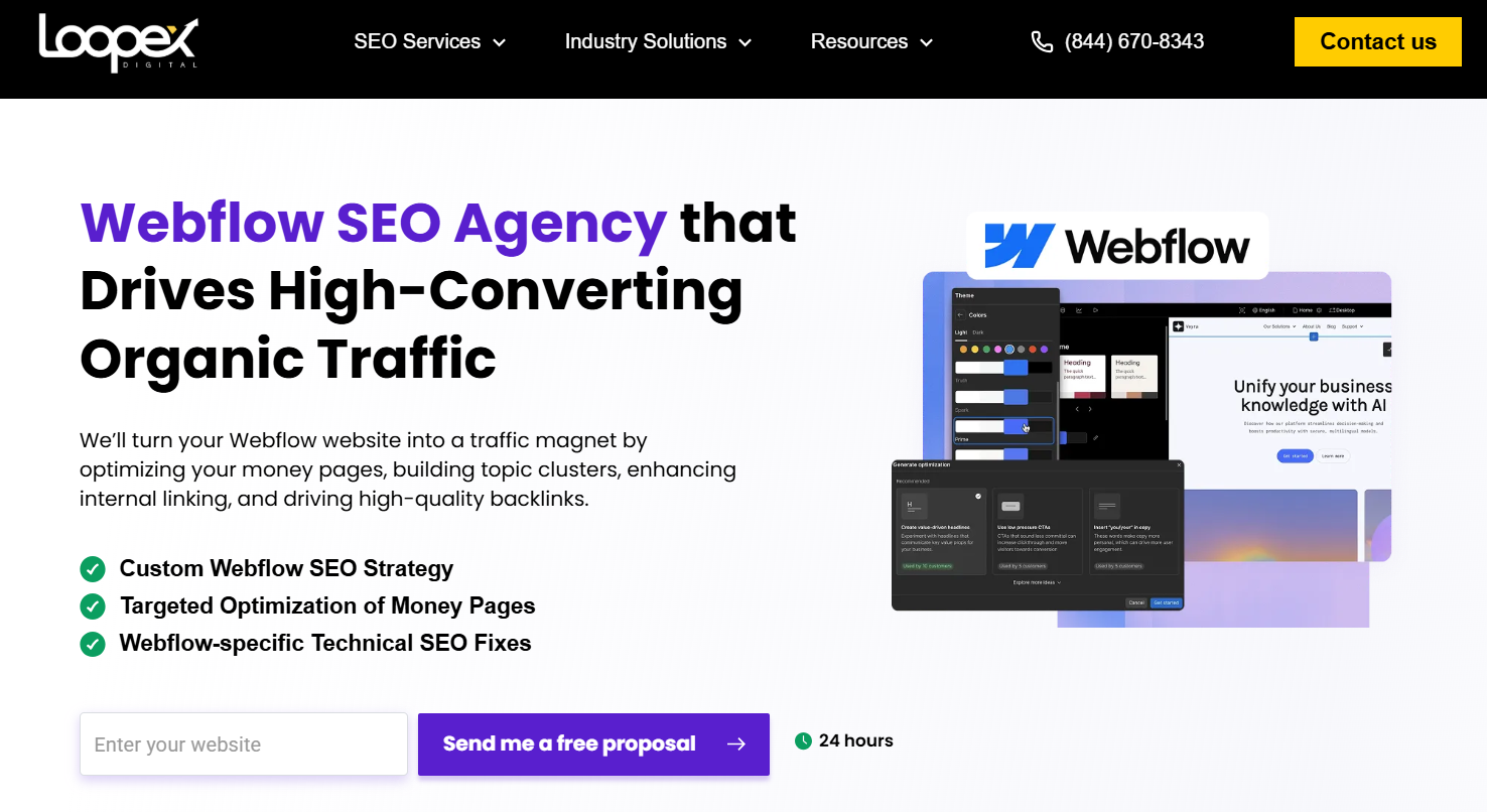 Loopex Webflow SEO Agency