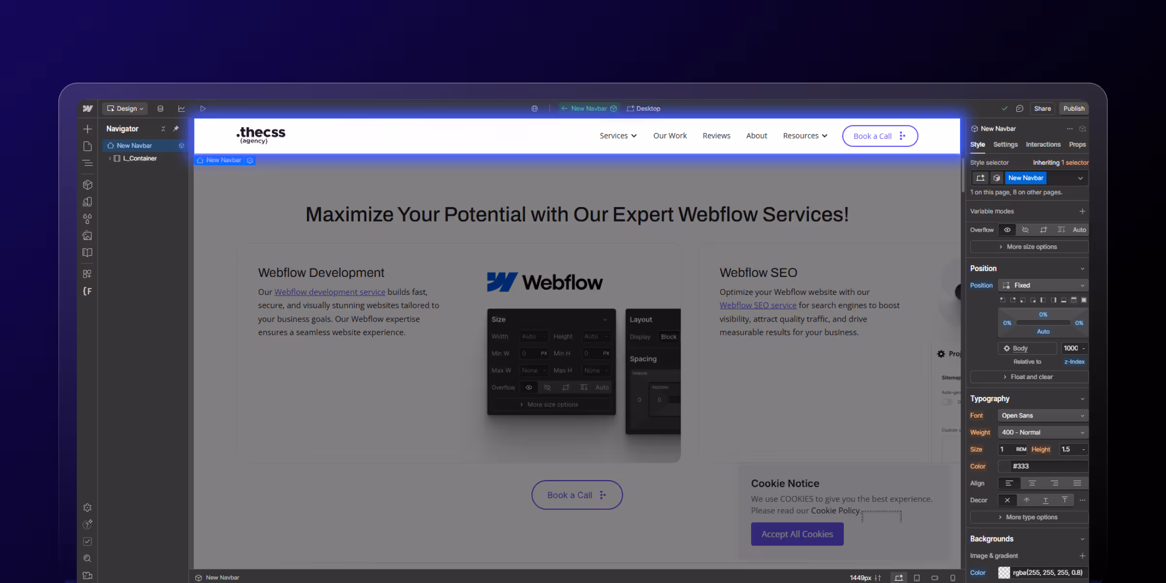 Webflow Sticky Navbar: Setup, Scroll Effects & Troubleshooting (2026)