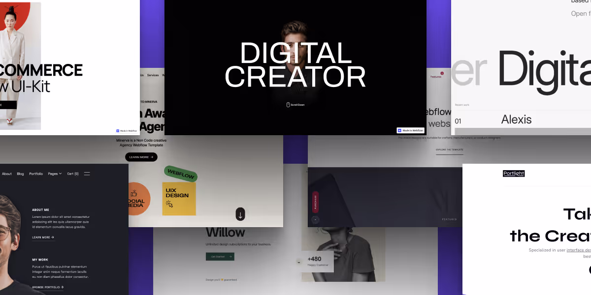 25 Best Webflow Templates in 2026: Free & Premium Picks for Every Site Type