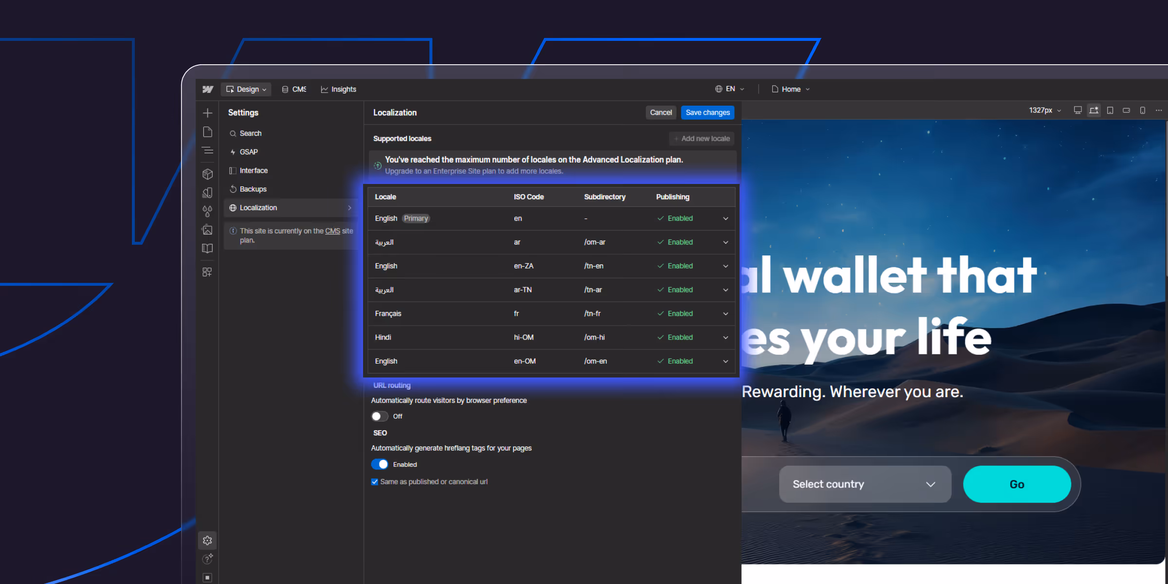 Webflow Language Switcher: Native Locales List, JavaScript & Weglot