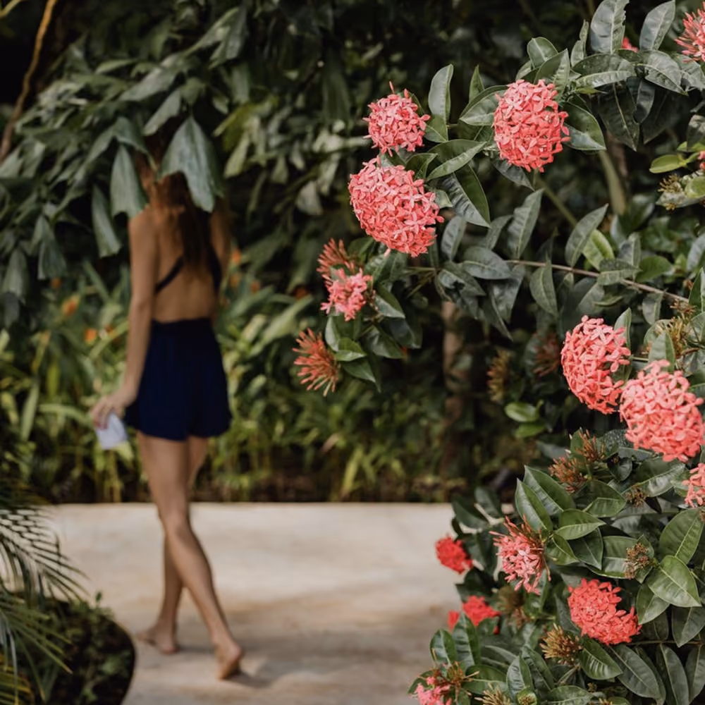 Outdoor spaces at Paradise Villas retreat property