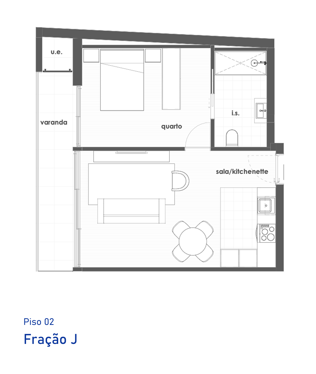 Planta Fração J, Piso 2, Recarei