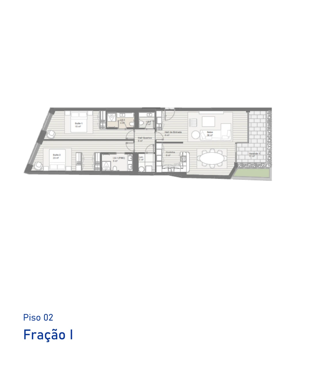 Planta Fração I, T2, Avant Garden
