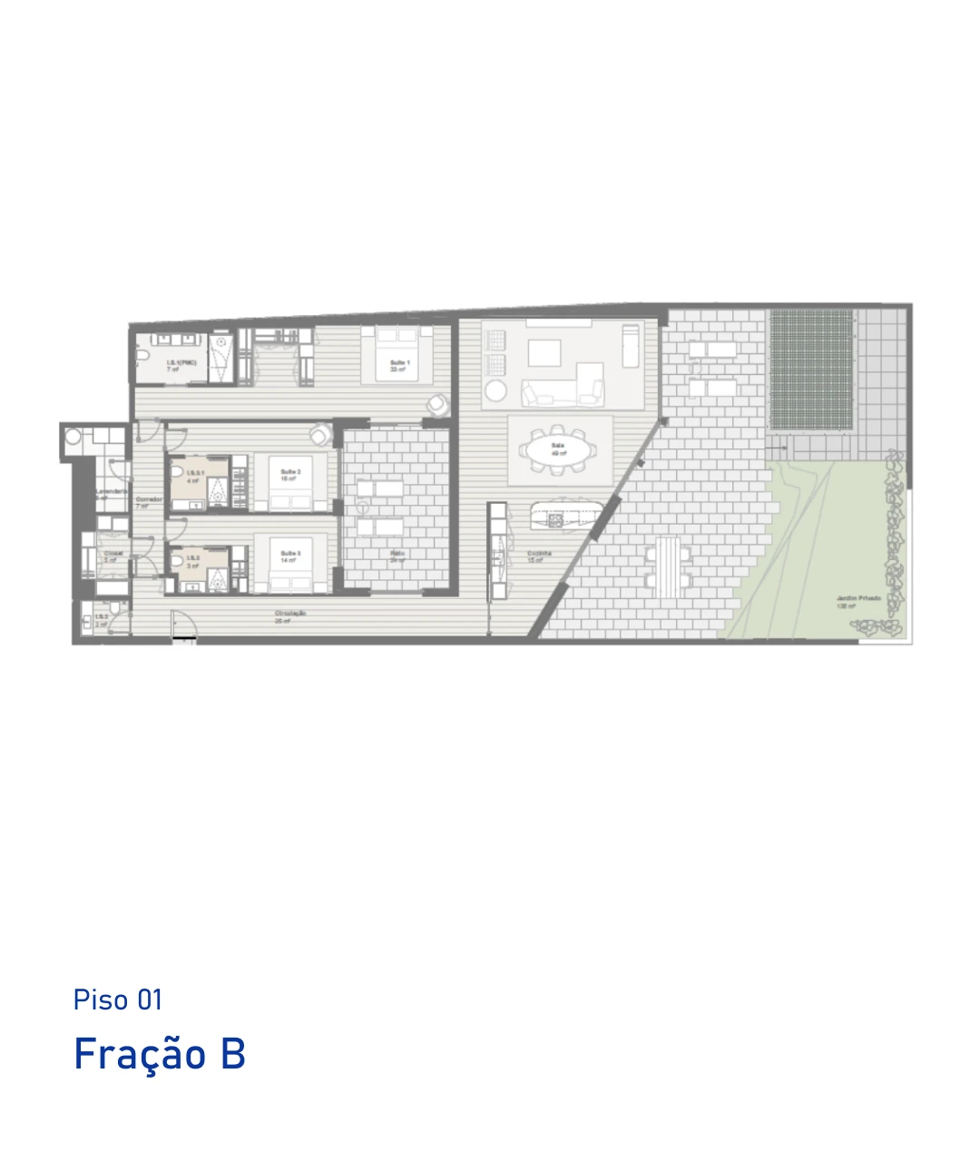 Planta Fração B, T3, Avant Garden