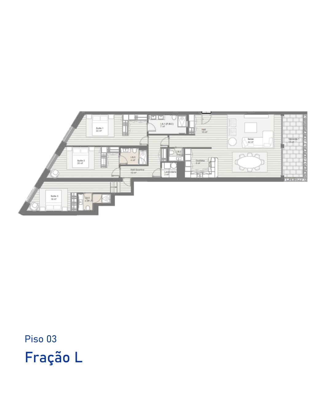 Planta Fração L, T3, Avant Garden