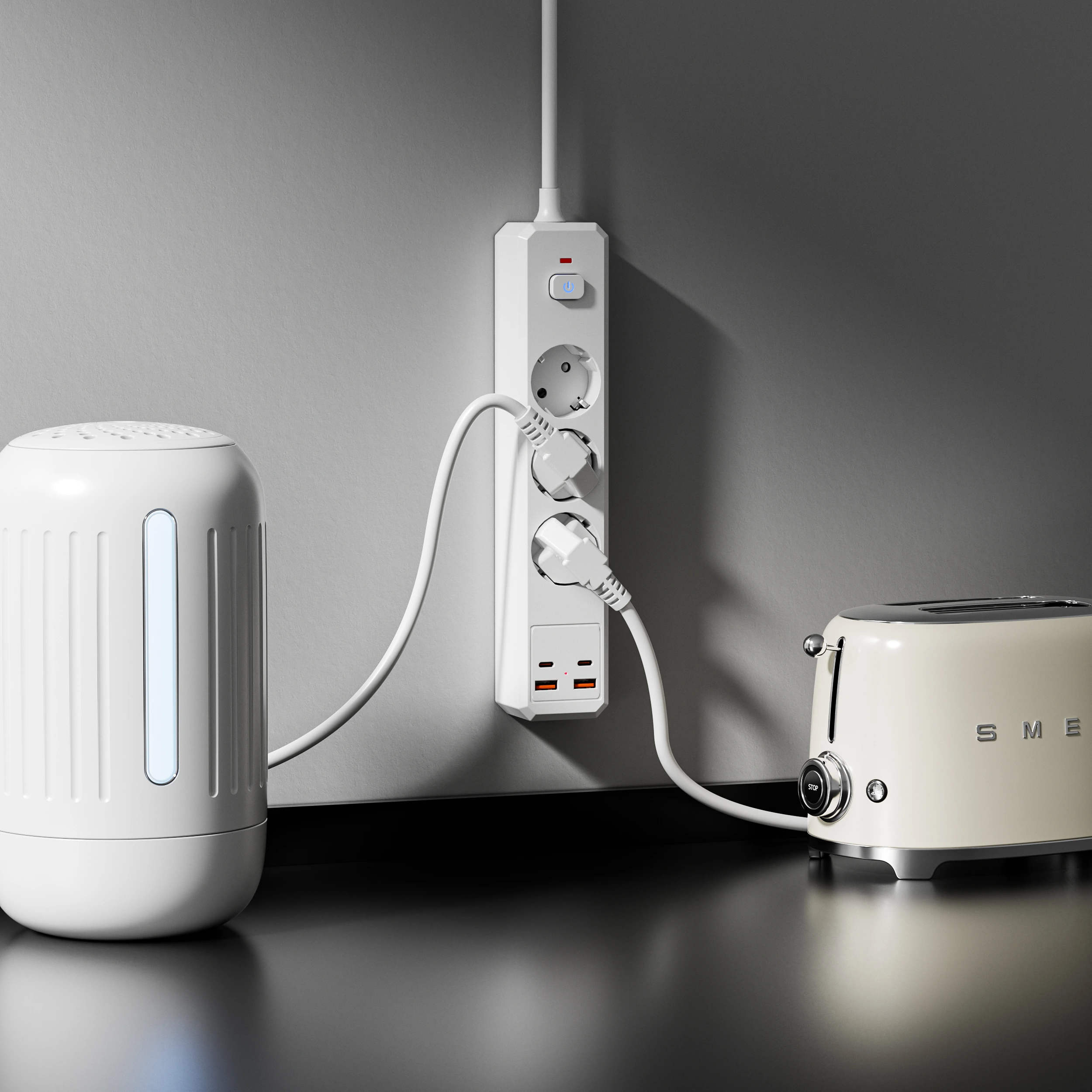 XR-EU-A3U power strip product scene