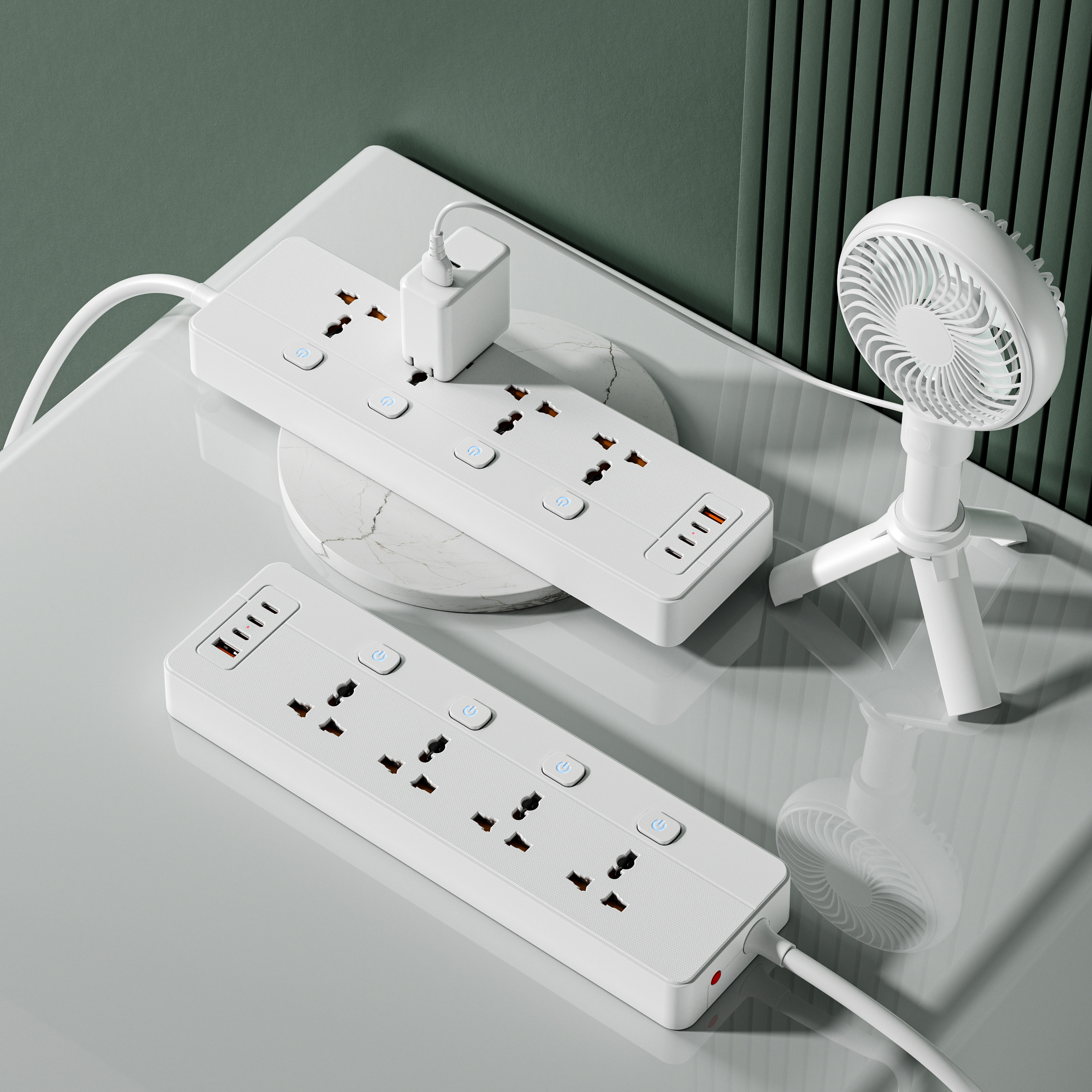 XR-WNC-B4U universal power strip with household appliances