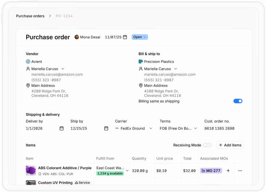 Digit purchasing dashboard