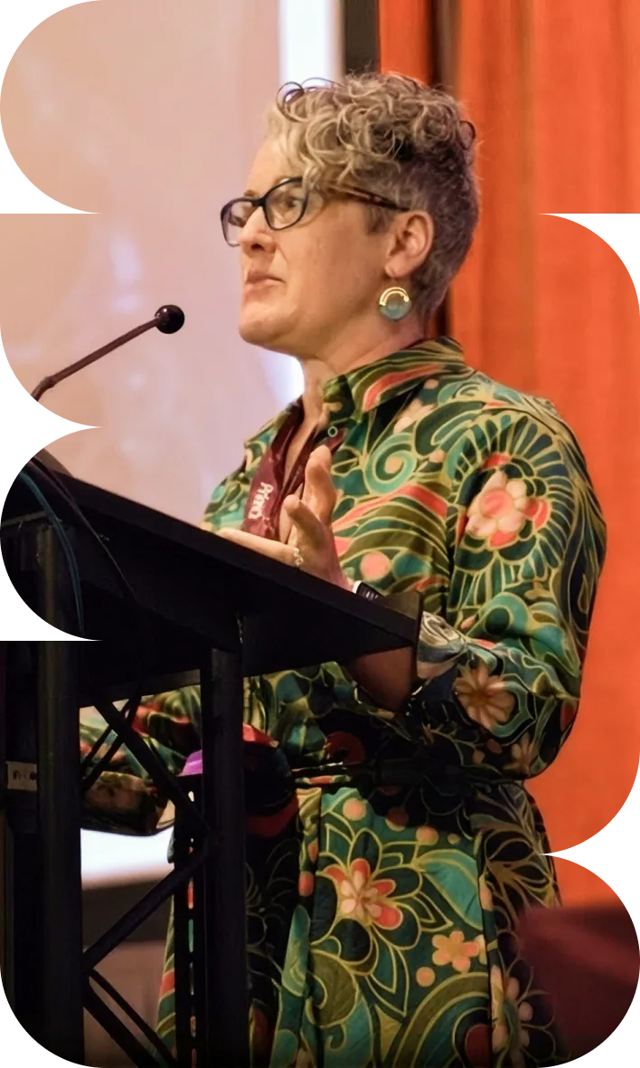 Speaker presenting at the PRIMO Annual Meeting