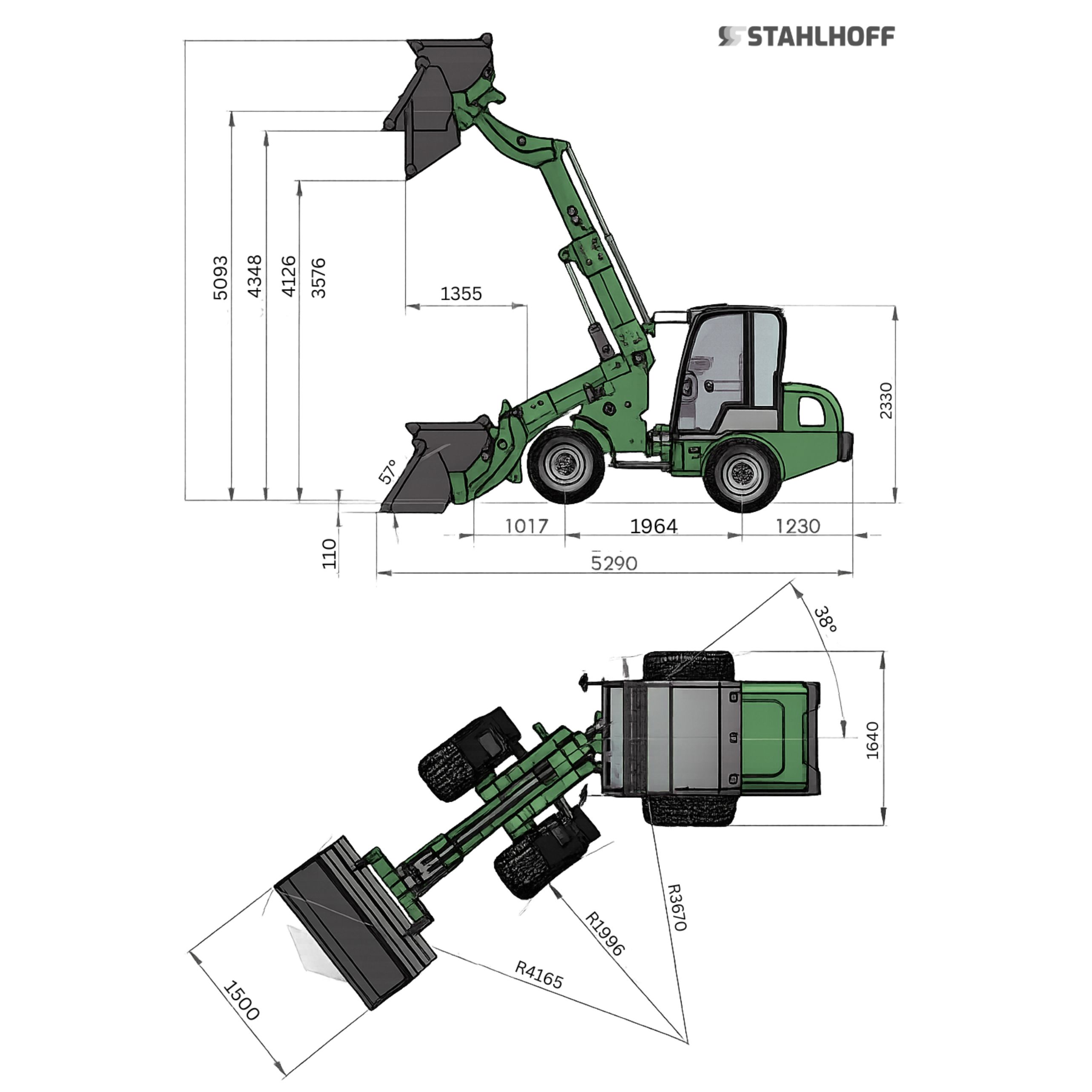 STAHLHOFF HL-1230T Hoflader mit Teleskoparm