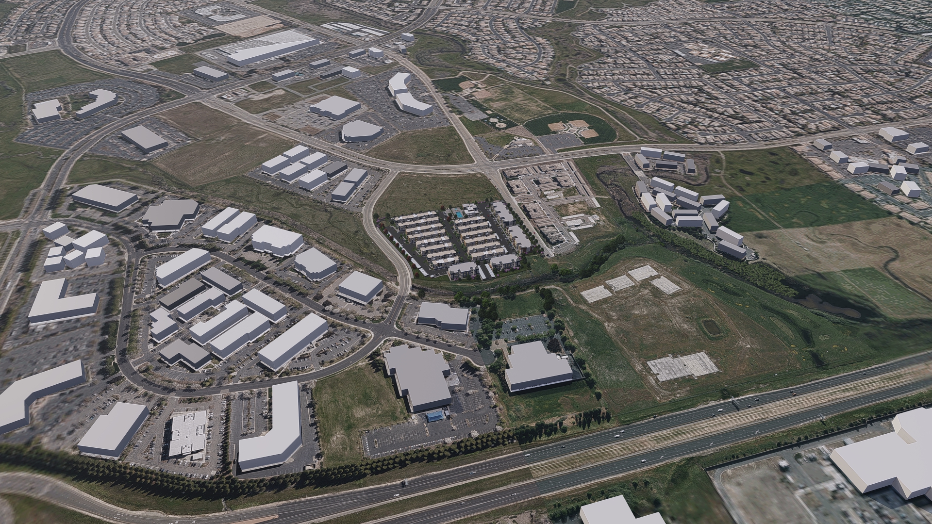Aerial view of property