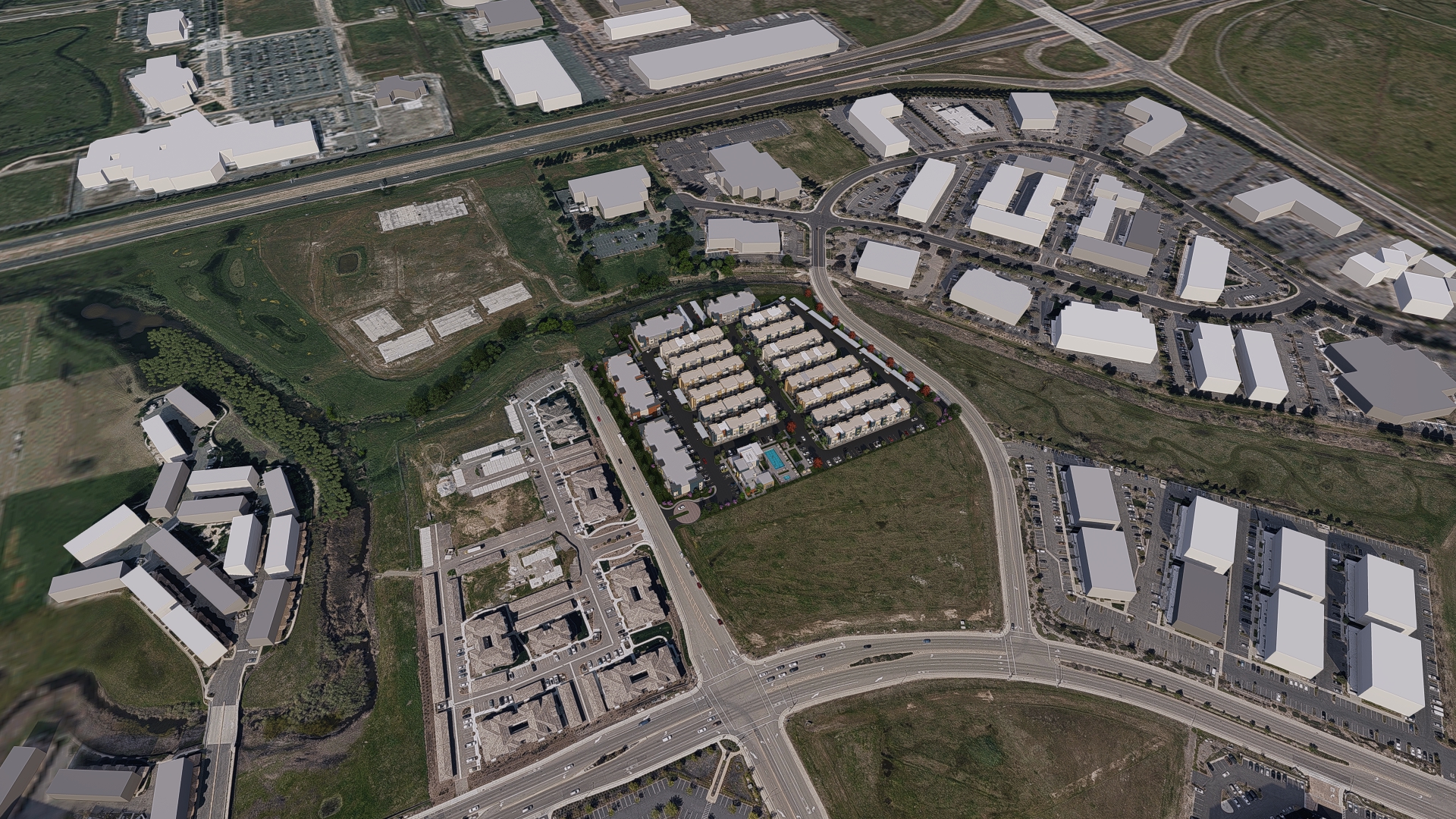 Aerial view of property