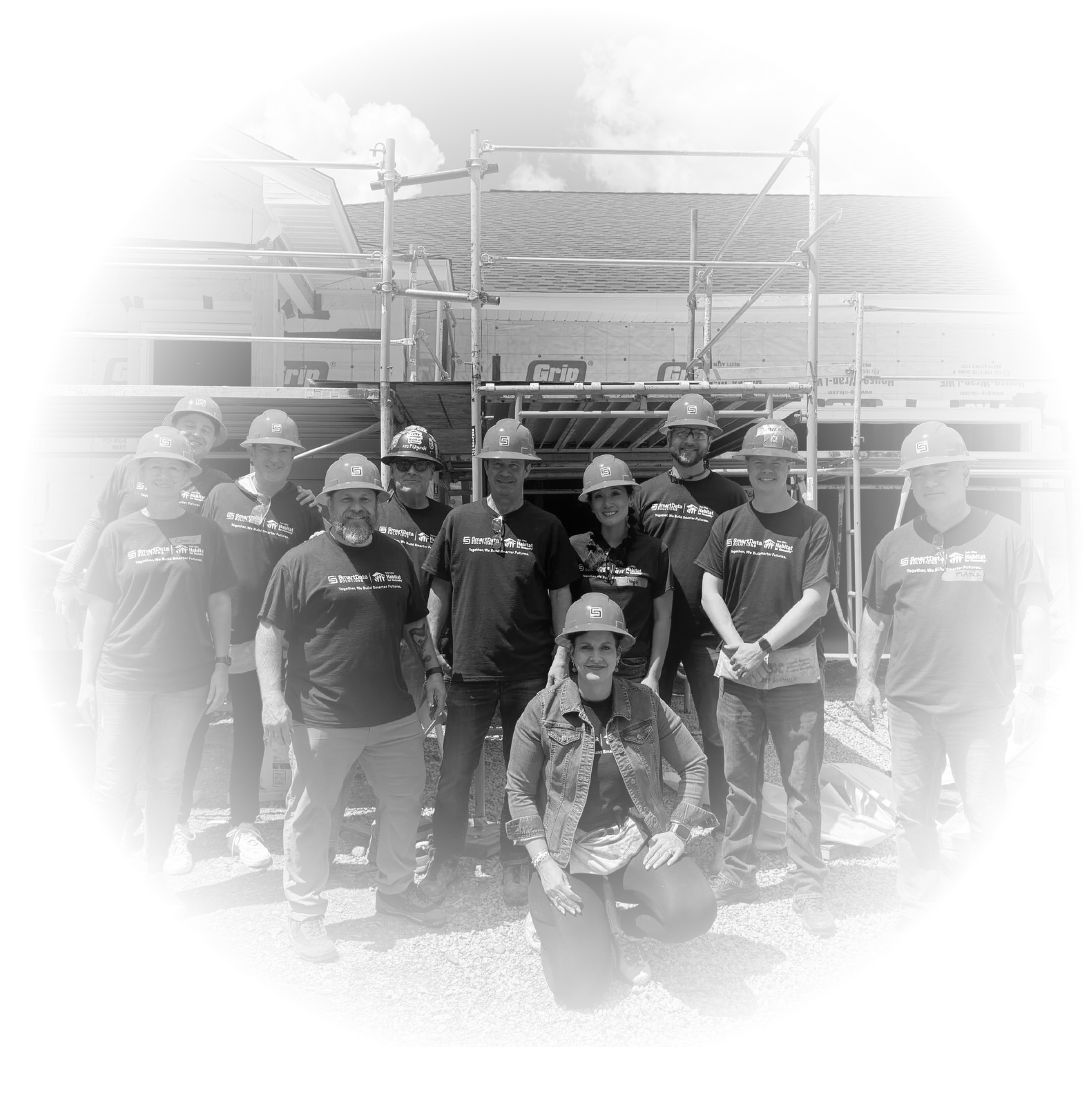 Smart Data Solutions team volunteering together at a community build project