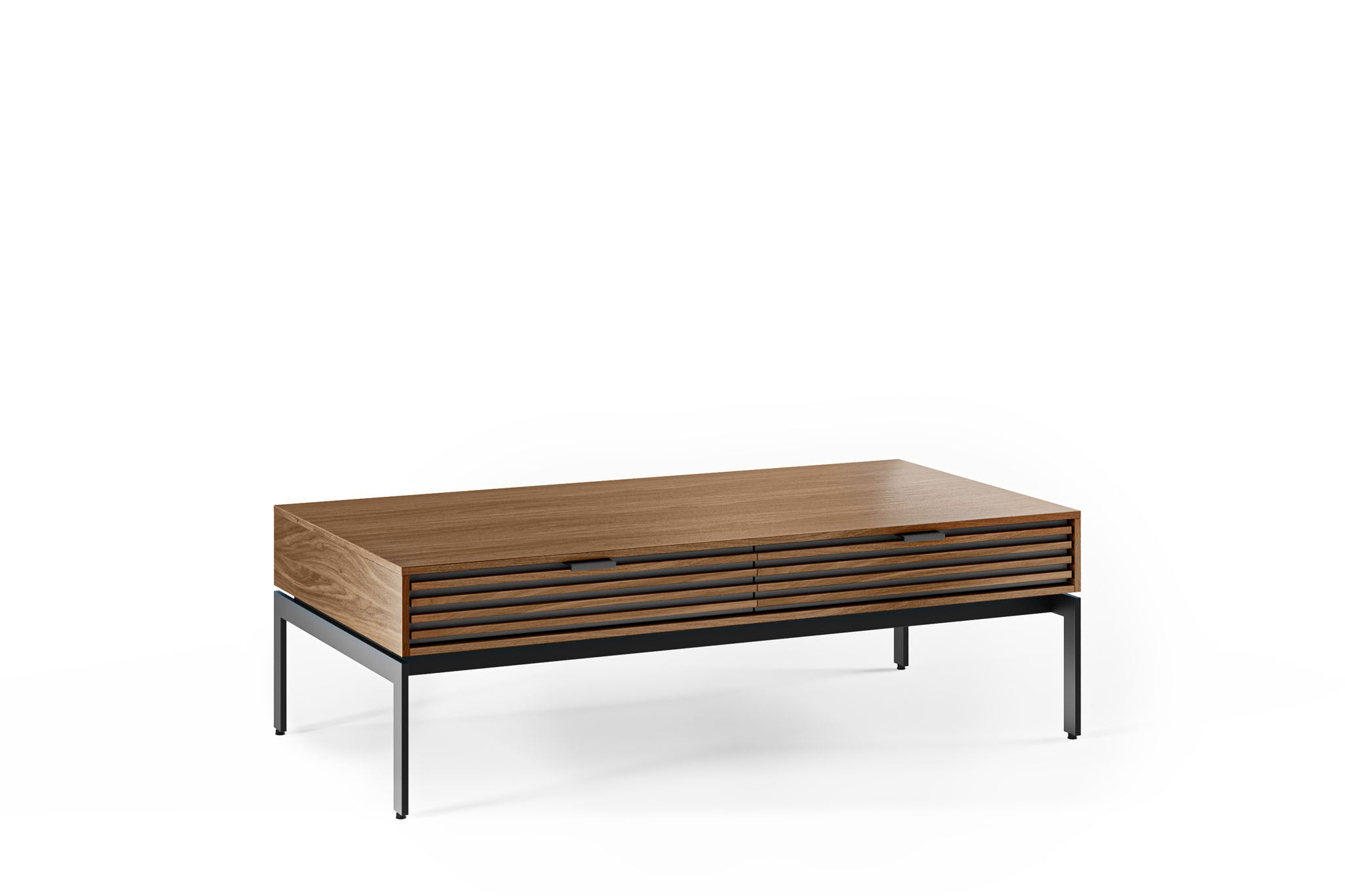 BDI Cora coffee table in natural walnut