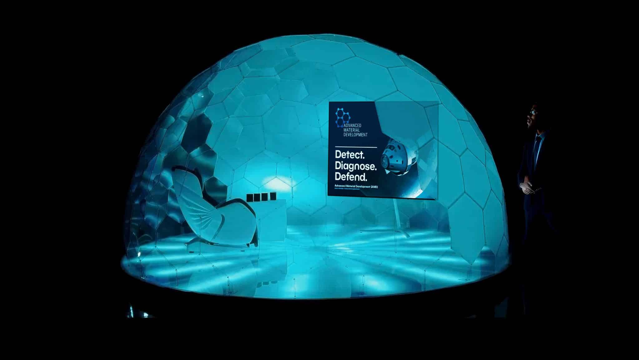 Investor communications and defence brand strategy materials for an advanced materials and defence technology company