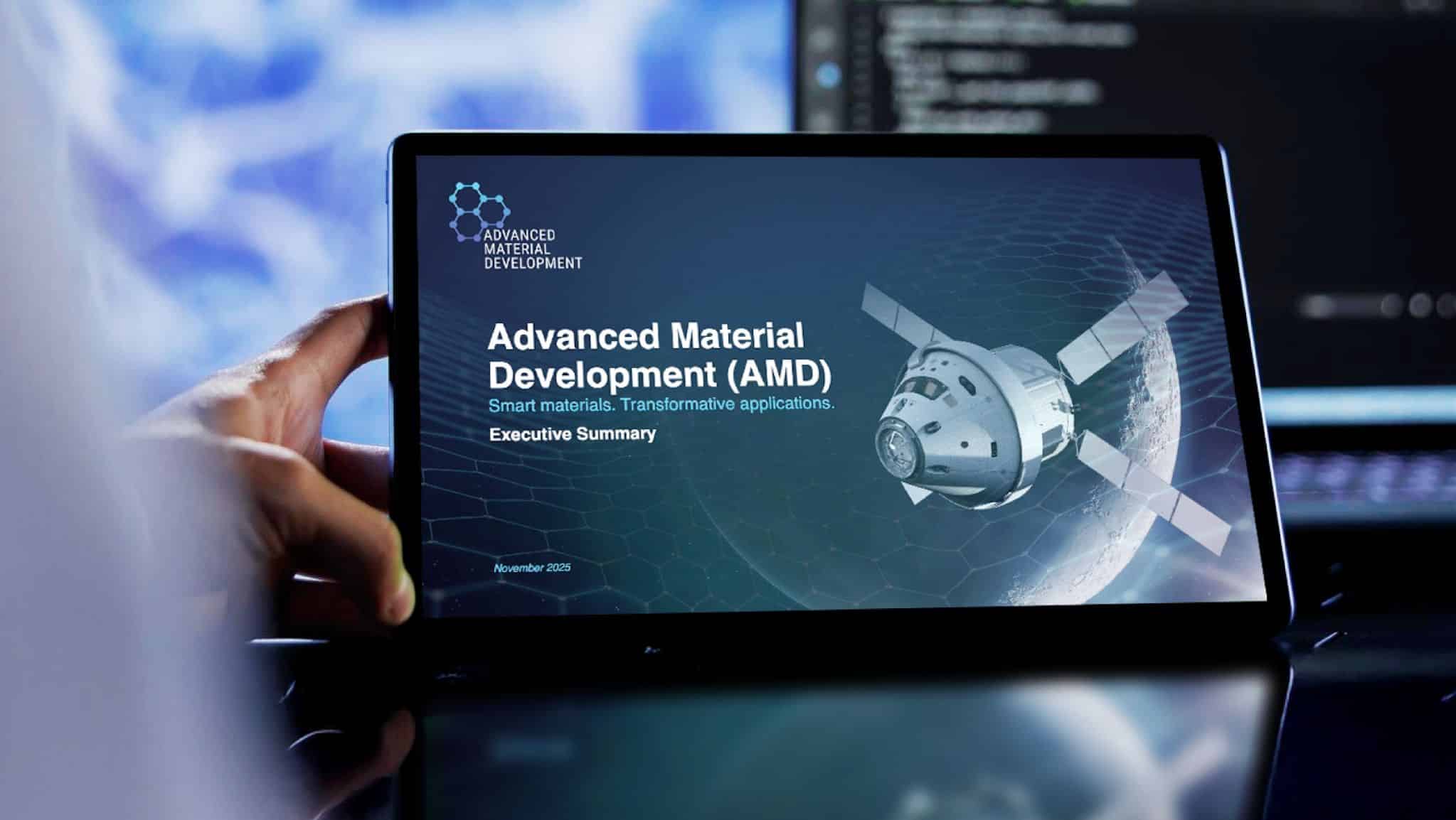 Digital executive summary and defence marketing strategy materials for an advanced materials and defence technology company