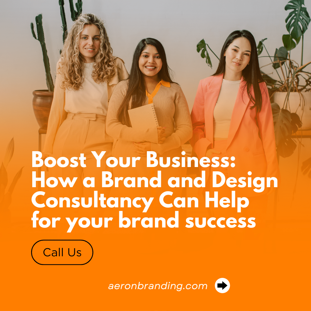 Social graphic headed Boost Your Business, how a brand and design consultancy can help your brand succeed.