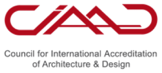 The logo of the Council for International Accreditation of Architecture and Design, in red on green.