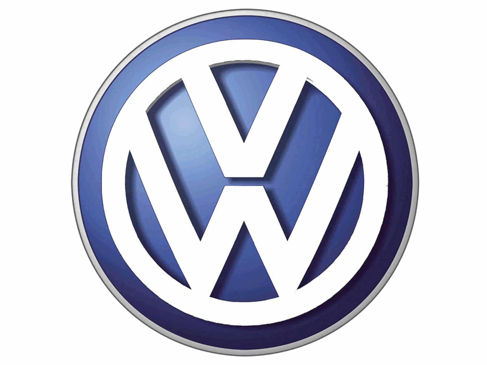 The Volkswagen roundel badge, a brand whose shortened nickname became more widely used than its full name.