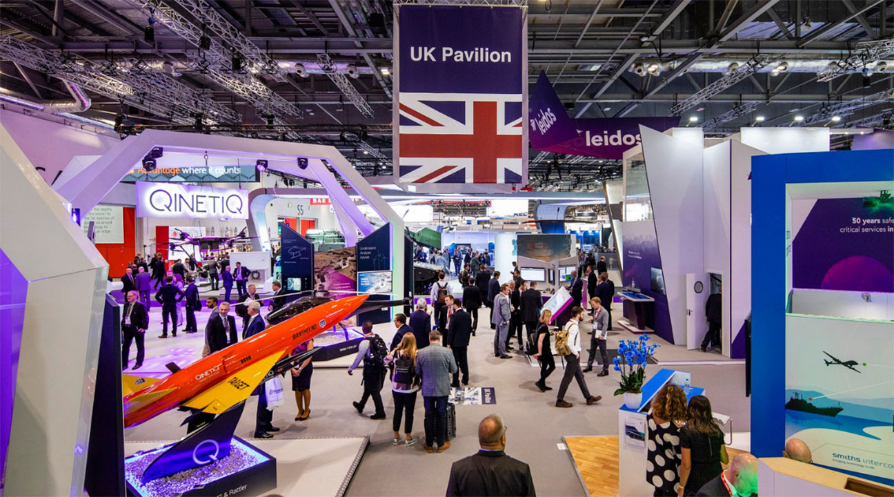 Defence brand strategy and defence marketing at an international aerospace and defence exhibition.