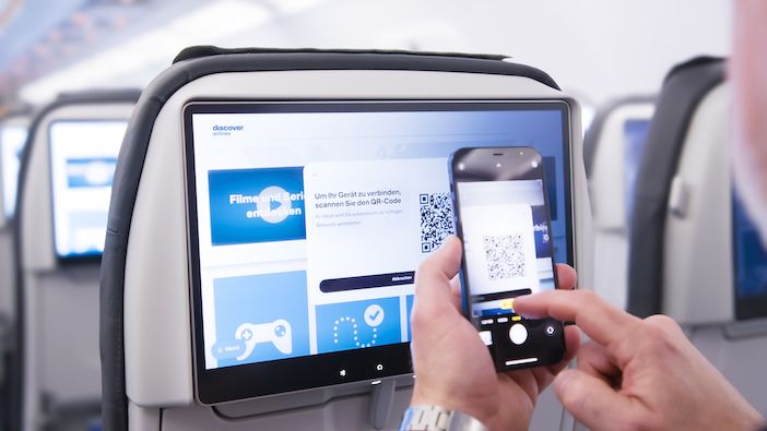 Digital customer experience supporting airline branding through mobile technology and passenger services.