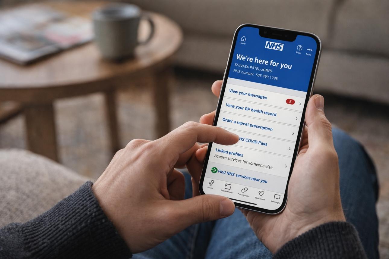 NHS App demonstrating digital healthcare experience and patient access to NHS services. This gives us a particularly good SEO spread: healthcare brand consultancy → healthcare brand trust → healthcare brand purpose → healthcare customer experience → healthcare digital experience. It supports the article without awkwardly forcing “branding consultancy London” into every image.