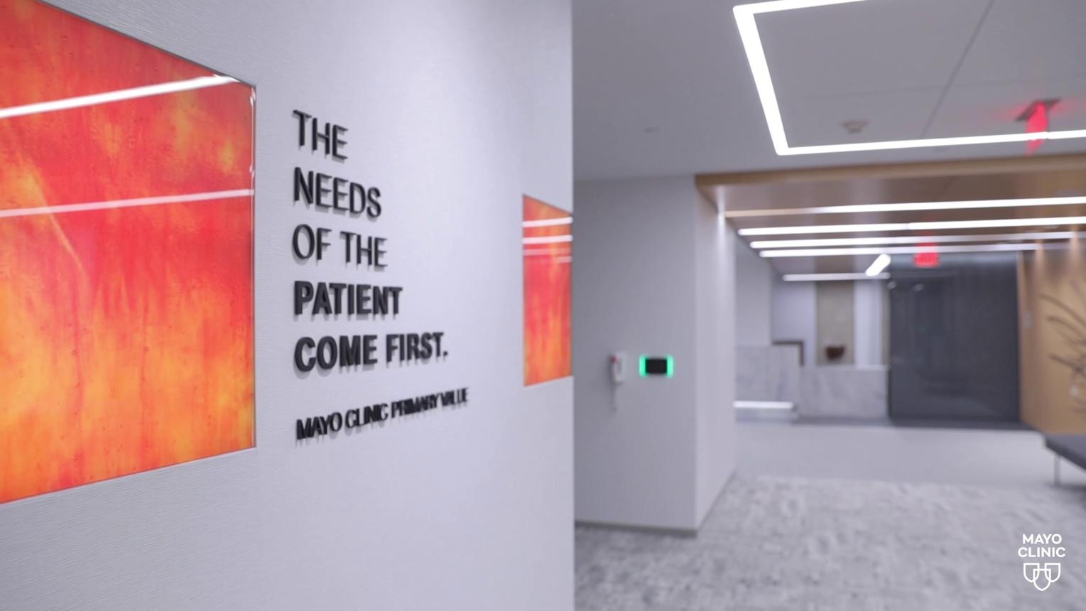 Mayo Clinic's The Needs of the Patient Come First value demonstrating healthcare brand purpose and culture.