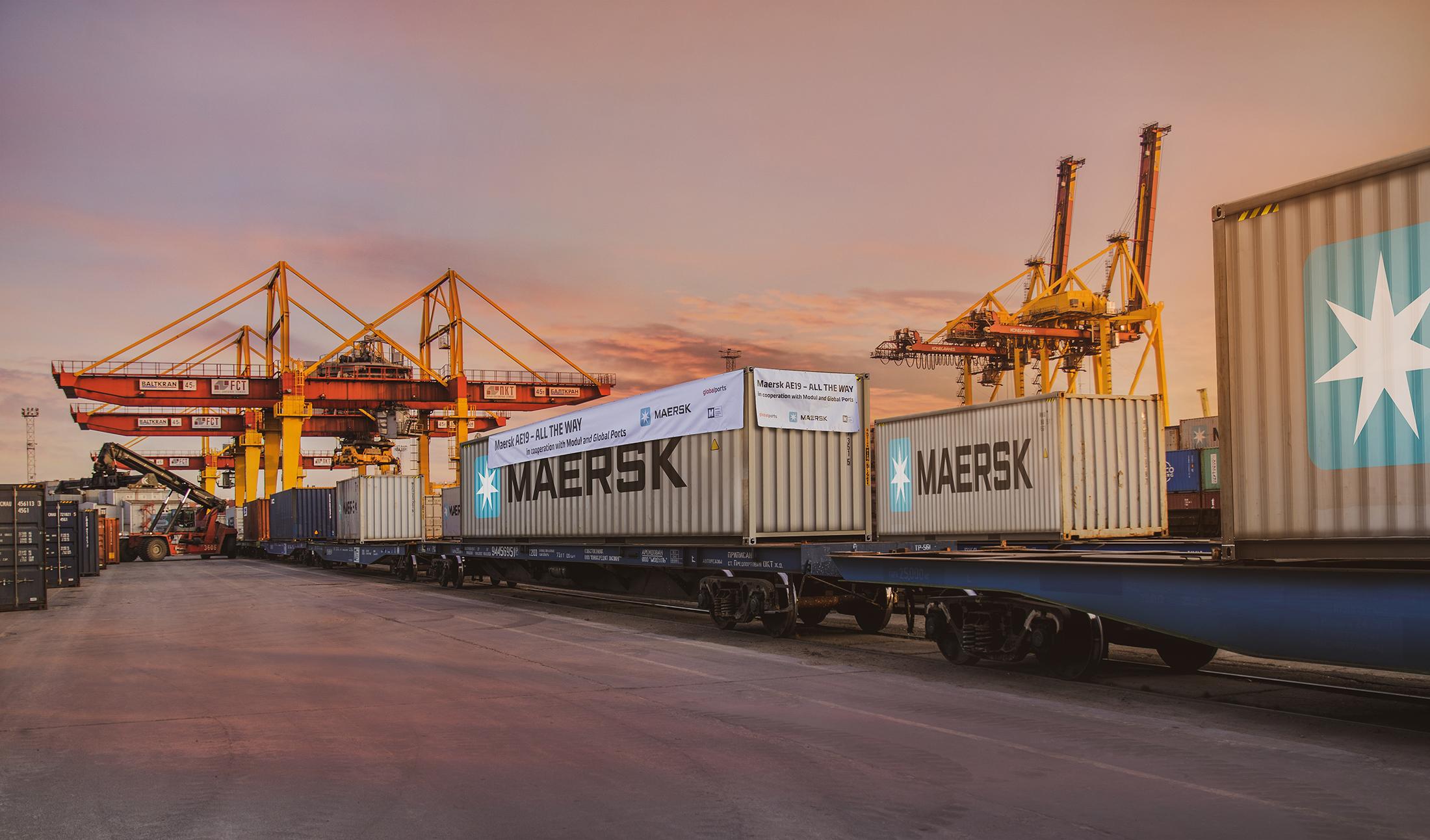 Maersk integrated logistics network demonstrating maritime, transportation and logistics brand transformation.